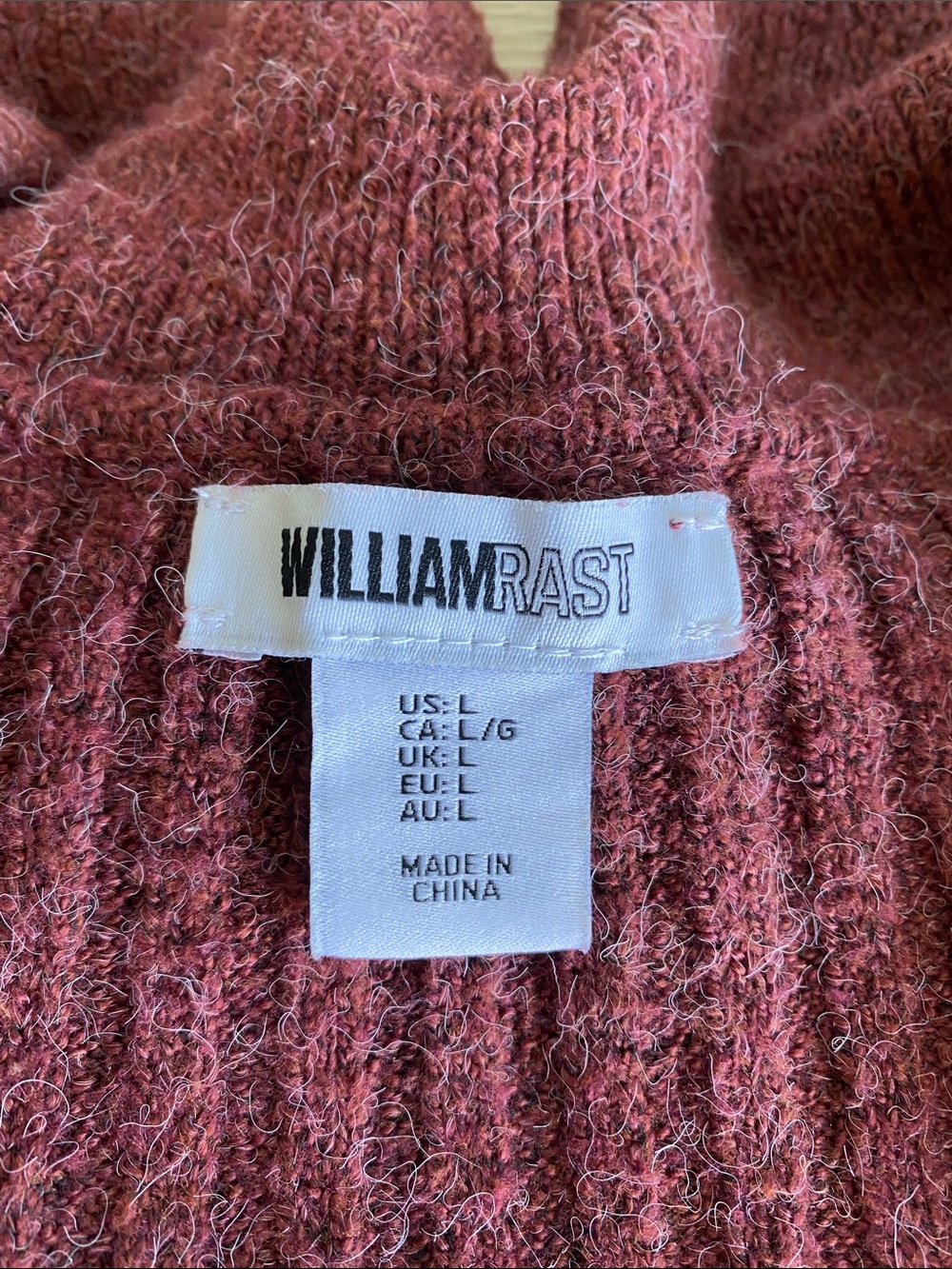 William Rast Red Knit Zip Up - Picture 2 of 3